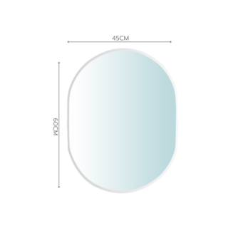 Nice กระจกเงาไม่มีกรอบ ทรงรี รุ่น JLLS009  ขนาด 45x60 ซม. สีใส