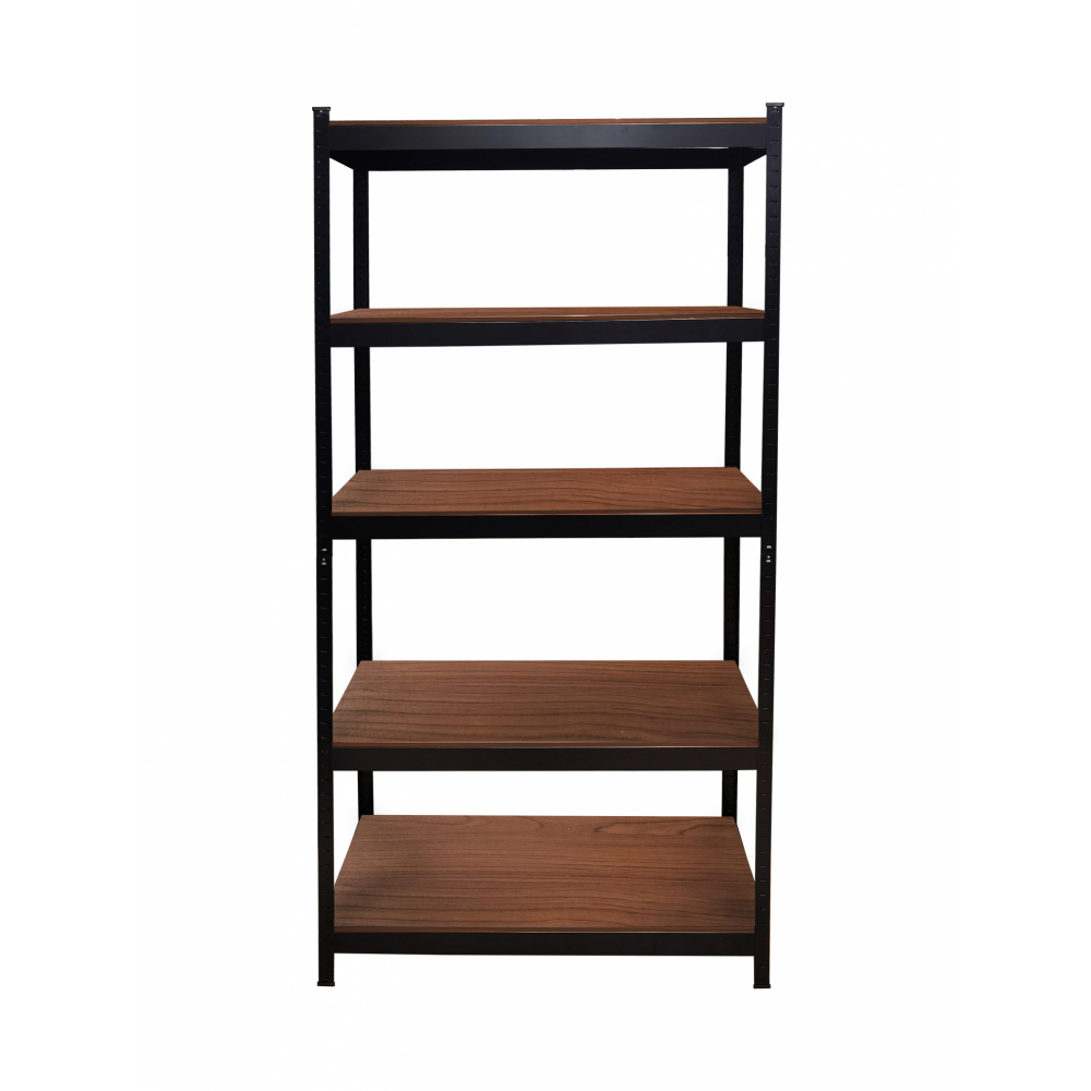 HUMMER ชั้นวางของเหล็กพื้นไม้ MDF 5 ชั้น 90x50x182ซม. สีดำ