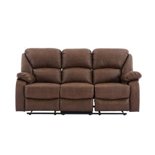 PULITO เก้าอี้พักผ่อนหนังสังเคราะห์ 3 ที่นั่ง รุ่น  KASTOR ขนาด 196x97-167x101-78 ซม. สีน้ำตาล