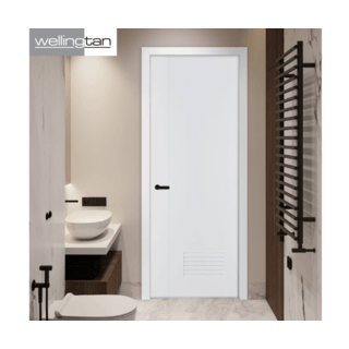 WELLINGTAN ประตูยูพีวีซี เซาะร่อง MG2 70x200 ซม. สีขาว (ไม่เจาะรูลูกบิด) 