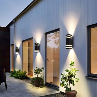 EILON โคมไฟผนัง Modern ABS รุ่น MVW003B ขั้ว E27 สีดำ