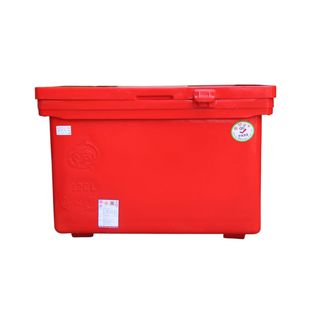 S&P ถังแช่ ขาสูง บานพับมือจับ 120 ลิตร สีแดง