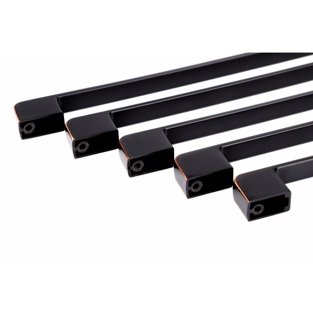 TORSTEN มือจับเฟอร์นิเจอร์ซิงค์อัลลอยด์ 12x170x23 มม. รุ่น OKL003-21 สีดำขอบแดง