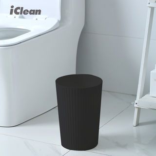 ICLEAN ถังขยะไม่มีฝาทรงกลม 6 ลิตร รุ่น B917156 ขนาด 19.5×19.5×28 ซม. สีดำ