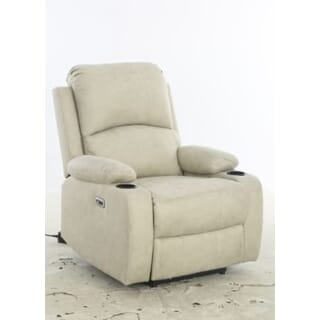  PULITO เก้าอี้พักผ่อนหนังสังเคราะห์ปรับระดับไฟฟ้า 1 ที่นั่ง รุ่น Derek ขนาด 90x95x102.5 ซม. สีเบจ