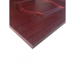 WELLINGTAN ประตูภายใน UPVC บานทึบ 2 ฟักโค้ง รุ่น UPVC-W802 ขนาด 80x200 ซม. สี Red wood