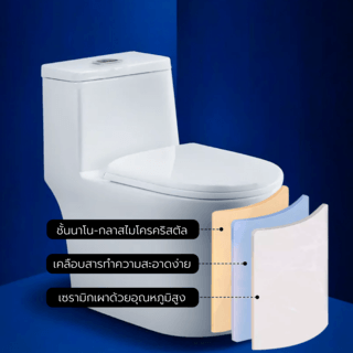 Verno สุขภัณฑ์ชิ้นเดียวแบบกดบน 2 ระบบ รุ่น โรม VN-8081 