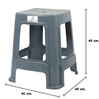 SUMMER SET เก้าอี้พลาสติก รุ่น นิวลุค FT-259/A ขนาด40x40x45 ซม.สีเทา