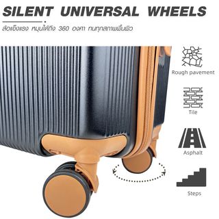 WETZLARS กระเป๋าเดินทางแบบด้านจับยาว ขนาด 20 นิ้ว  รุ่น Jasper-01 ขนาด 22x36x53 ซม. สีดำโอนิกซ์