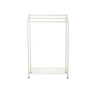 SAKU ราวพาดผ้าเหล็กพร้อมชั้นวาง 1 ชั้น FW-901372A ขนาด 70x30x110 ซม. สีเบจ