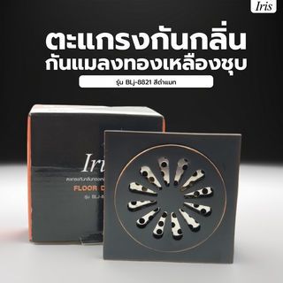 Iris ตะแกรงกันกลิ่น-กันแมลงทองเหลืองชุบ รุ่น BLj-8821   สีดำแมท