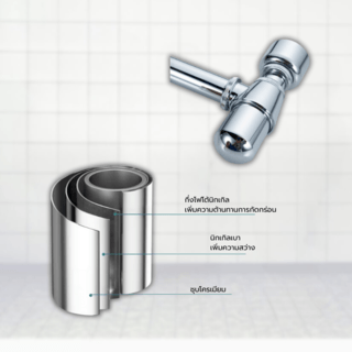 Verno ชุดฟลัชวาล์วโถปัสสาวะแบบกด ครบชุด รุ่น C12 ขนาด 45x25x7 ซม. สีโครม