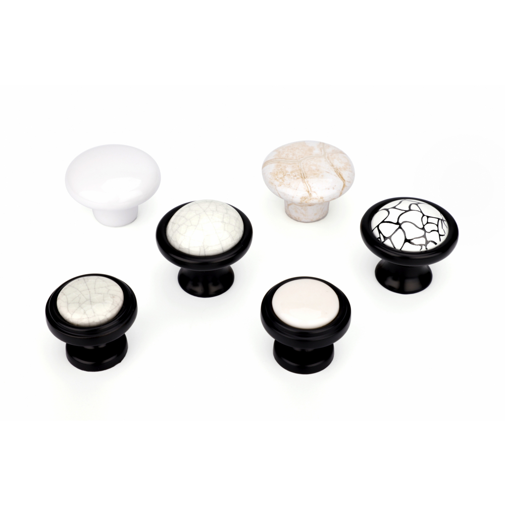 TORSTEN ปุ่มจับเฟอร์นิเจอร์ซิงค์เซรามิค 33x33x28มม. รุ่น6YLJ013 สีดำ