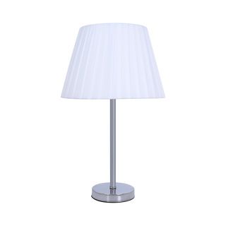 EILON โคมไฟตั้งโต๊ะ ขั้ว E27 ขนาด 25x25x 48cm รุ่น Y001 สีขาว-โครเมียม