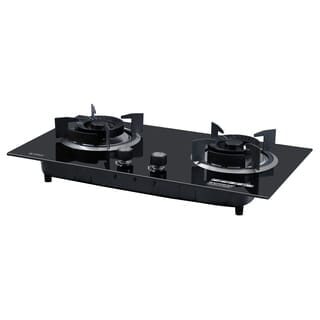 KOCH KITCHEN เตาแก๊สแบบฝังหน้ากระจก 2 หัวเตา NICASIO K-01 สีดำ