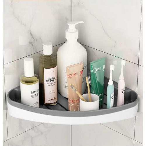 Primo ชั้นวางของพลาสติกเข้ามุม 24x24cm. รุ่นDLQG003-GY สีเทา