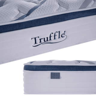 Truffle ที่นอนพ็อกเก็ตสปริงเสริมยางพารา รุ่น Petunia ขนาด 180x200x29 ซม. (6ฟุต) สีขาว-น้ำเงิน