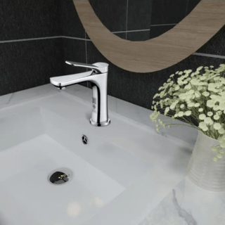 Verno ก๊อกอ่างล้างหน้าทรงยืนทองเหลือง รุ่น ทรัส 810-1