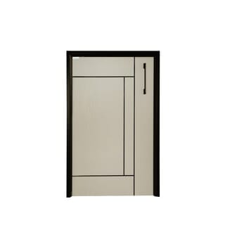 CLOSE บานถังแก๊ส UPVC LABARIS  ขนาด  49.5x75 ซม. สีเบจ