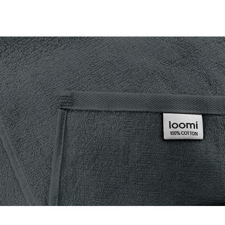 loomi ผ้าขนหนู 76x150 ซม. (30x60 นิ้ว)รุ่น TPYI-08 สีเทาเข้ม