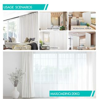 DAVINCI ขายึดแบบผนังคู่ (อุปกรณ์เสริมรางผ้าม่านแบบยืดหดได้) รุ่น Jolie ขนาด 11.4x3.5x3.3 ซม. สีขาว 