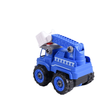 TOYS ของเล่นรถตำรวจกระเช้าประกอบพร้อมรีโมตคอนโทรล รุ่น#LM9024 ขนาด18.5x9.5x15.5ซม.สีน้ำเงิน
