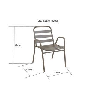 SUMMER SET เก้าอี้สนาม HAAN-BROWN ขนาด 54x58x76 ซม. สีน้ำตาลอ่อน