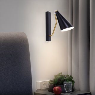 EILON โคมไฟติดผนังนอร์ดิก E27 5W รุ่น GC YY2207 สีดำ