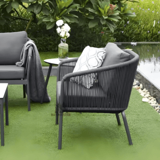 SUMMER SETเก้าอี้ outdoor อลูมิเนียม Similan ขนาด 76x80x71 ซม. สีเทาอ่อน