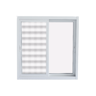 បង្អួចរុញអាលុយមីញ៉ូម SS WT1211SS-2P 120cm.x110cm. ពណ៌ស ជាមួយសំណាញ់សុវត្ថិភាព WELLINGTAN