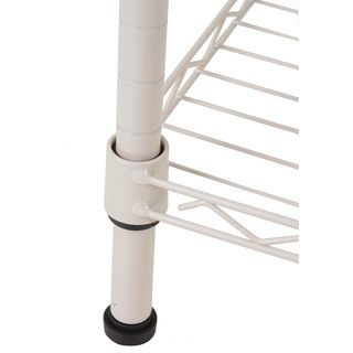 SAKU ราวพาดผ้าเหล็กพร้อมชั้นวาง 2 ชั้น FW-901372C ขนาด 70x35x135 ซม. สีเบจ