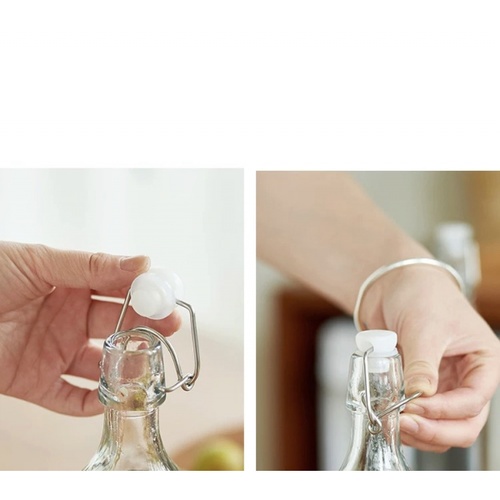 AILO ขวดแก้วมีจุกล็อก ลายหยดน้ำ 1 ลิตร BOCAN