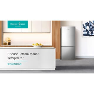 HISENSE ตู้เย็น 2 ประตู ขนาด 14.7 คิว รุ่น RB556N4TGN สีเงิน