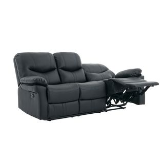 PULITO เก้าอี้พักผ่อนหนังสังเคราะห์ 3 ที่นั่ง รุ่น DENVEER ขนาด 196x93x100 ซม. สีดำ