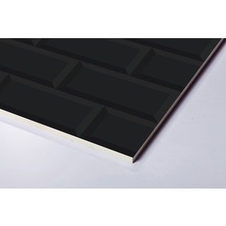 Marbella กระเบื้องเซรามิคปูผนัง 25X40 ซม. รุ่น บริค-แบล็ค SRE2510 Gloss (15P)
