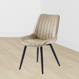 (1/2)PULITO เก้าอี้รับประทานอาหาร รุ่น CHUCK-02 ขนาด 55.5x62x82 ซม. สีน้ำตาลอ่อน