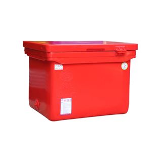 S&P ถังแช่ ขาต่ำ บานพับมือจับ 60 ลิตร สีแดง