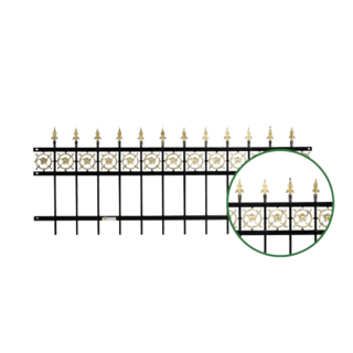 ปืนใหญ่  รั้วสำเร็จรูป ขนาด กว้าง2.25 เมตร สูง 1.0 เมตร รุ่น IRF003  พิกุลทอง
