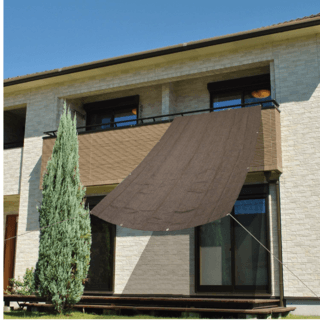 POLLO สแลน HDPE รุ่น SH6101-150 ขนาด 2x2 ม.90% (6 เข็ม) สีมอคค่า เจาะตาไก่พร้อมเชือก