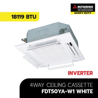 MITSUBISHI HEAVY DUTY เครื่องปรับอากาศ 4 ทิศทาง ขนาด 18119 BTU (Inverter) รุ่น FDT50YA-W1 สีขาว
