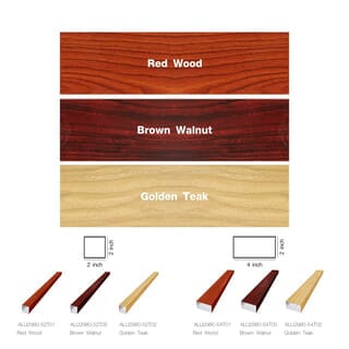 WELLINGTAN อะลูมิเนียมโปรไฟล์ ALU2980-54T05 10.16x298x5ซม. Brown Walnut
