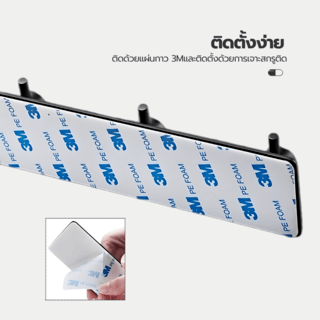 Iris ขอแขวนสแตนเลส 3 ขอ รุ่น HC02-BL ขนาด 4.5×21×4 ซม. สีดำ