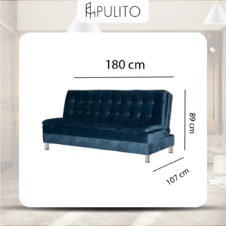 PULITO โซฟาปรับระดับ รุ่นTwitter ขนาด 180x89x107ซม. สีน้ำเงิน