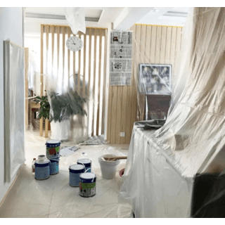 HUMMER พลาสติกปิดเพื่อป้องกันฝุ่นและสี HDPE 7Micron 110ซม. X 20 เมตร 