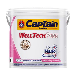 Captain สีรองพื้นปูนใหม่ WELLTECH #1000 1 กล. สีขาว
