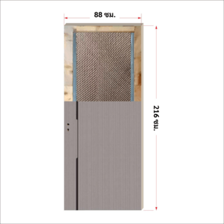 Holztur ชุดประตูปิดผิวเมลามีนพร้อมวงกบ รุ่น YF-Z24 ขนาด 88x216ซม.