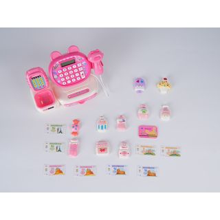 TOYS ของเล่นเครื่องแคชเชียร์คิดเงินพร้อมอุปกรณ์ไอศกรีม รุ่น M858-3H ขนาด 28x17x17 ซม. คละสี