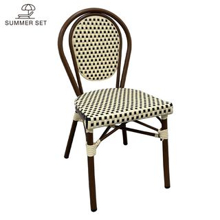 SUMMER SET เก้าอี้สนามอลูมิเนียมหวายเทียม รุ่น TERRA-CG ขนาด 54x45x89 ซม. สีครีม-เทา