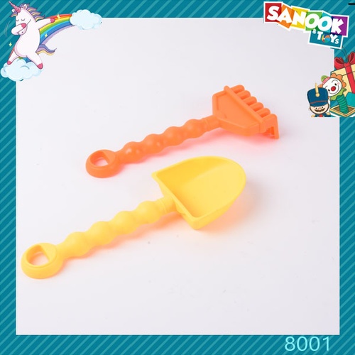 TOYS ของเล่นชุดรถบรรทุกทรายพร้อมอุปกรณ์ 5ชิ้น#8001 ขนาด 33x18x21 ซม.