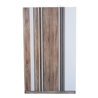 DELICATO ตู้เสื้อผ้า 3 บาน รุ่น อปาเช่ ขนาด 120x55x200  ซม. สีทูโทนน้ำตาล/ขาว
